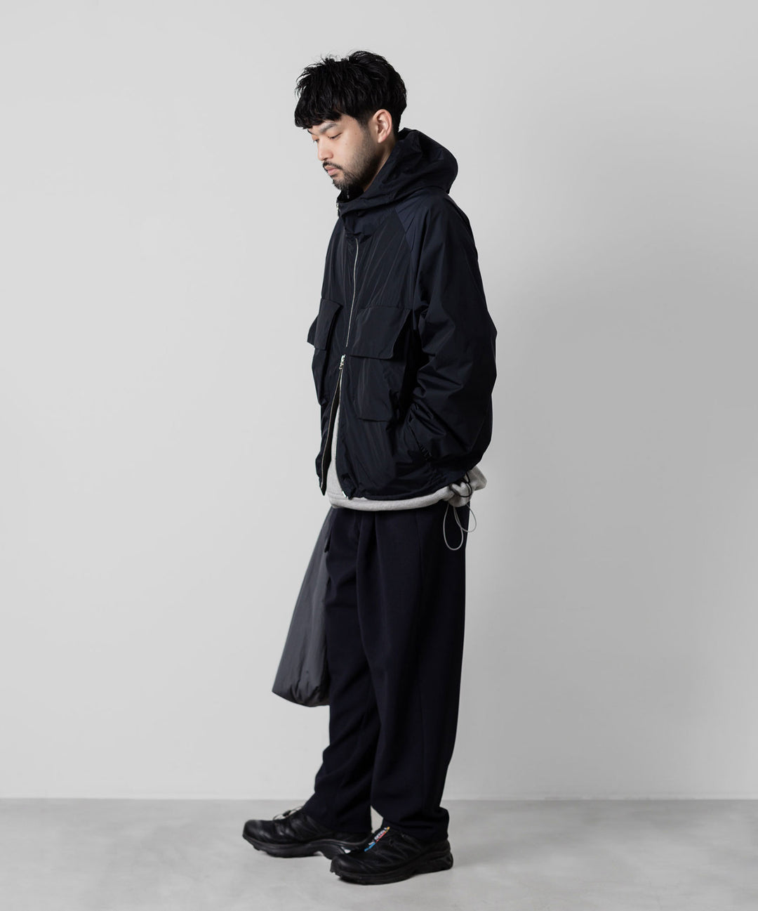 【stein】ssstein シュタインのNYLON TAFTA HOODED SHORT JACKETのDARK NAVY　 公式通販サイトsession福岡セレクトショップ