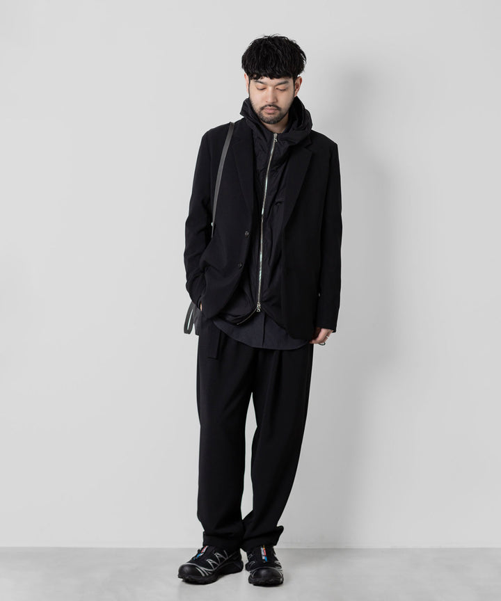 【stein】ssstein シュタインのNYLON TAFTA HOODED VESTのBLACK　 公式通販サイトsession福岡セレクトショップ