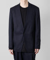 【ato】WOOL TWILL NO COLLAR JACKET - NAVY