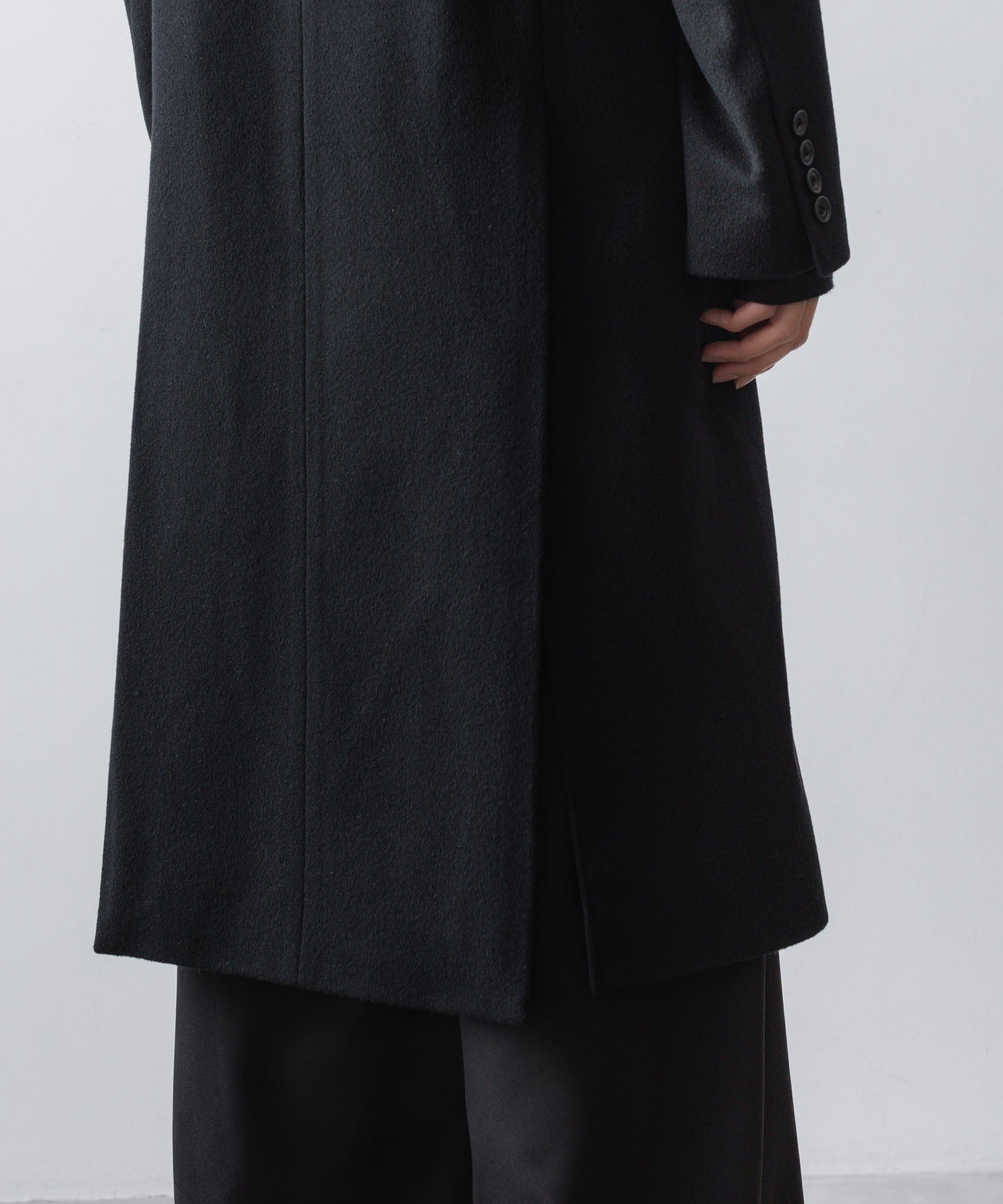 ato(アトウ)のSINGLE CHARME NO-COLLAR COAT - BLACKの公式通販サイトsession福岡セレクトショップ