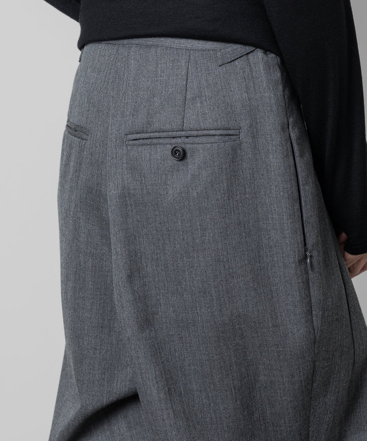 ato(アトウ)のWOOL 2TACK TAPERED PANTSのCHARCOAL