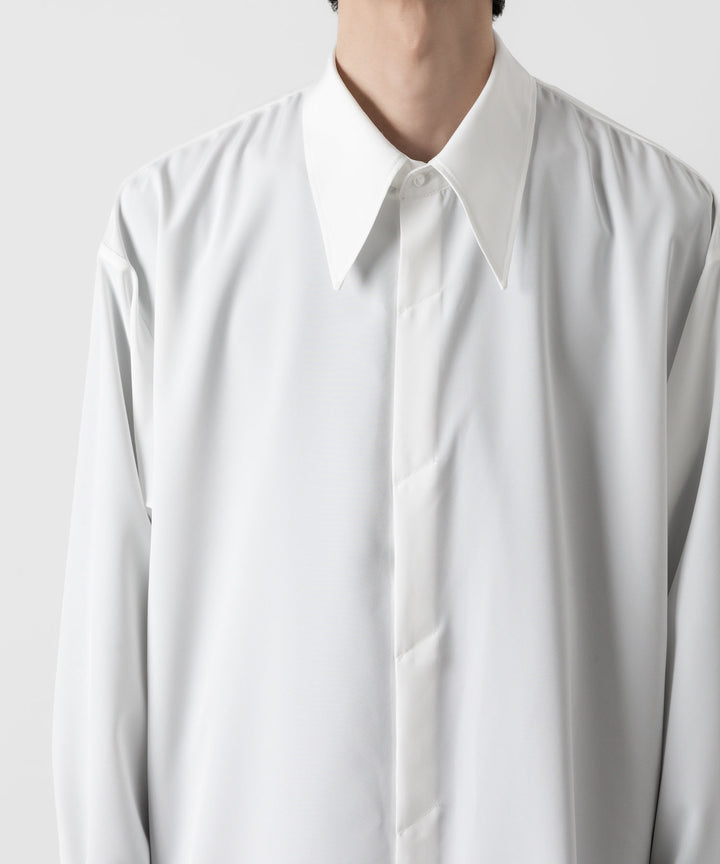 ato(アトウ)のOVERSIZED DOUBLE CUFFS SHIRT - WHITEの公式通販サイトsession福岡セレクトショップ