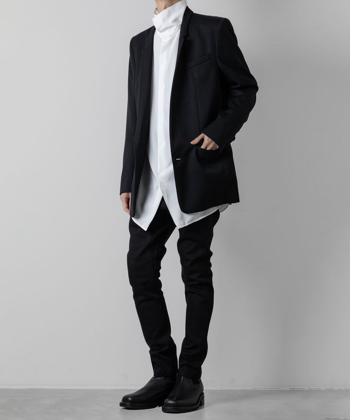 ato(アトウ)のSTRETCH DENIM SARROUEL PANTSのBLACK