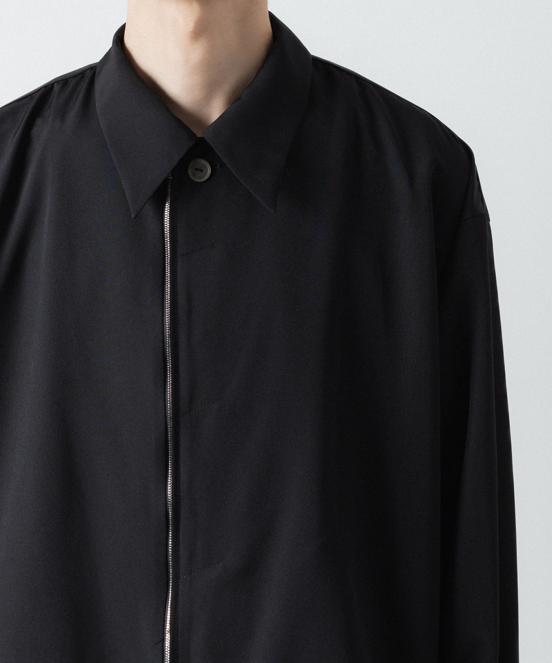 ato(アトウ)のDOUBLE CUFFS ZIP SHIRT - BLACKの公式通販サイトsession福岡セレクトショップ