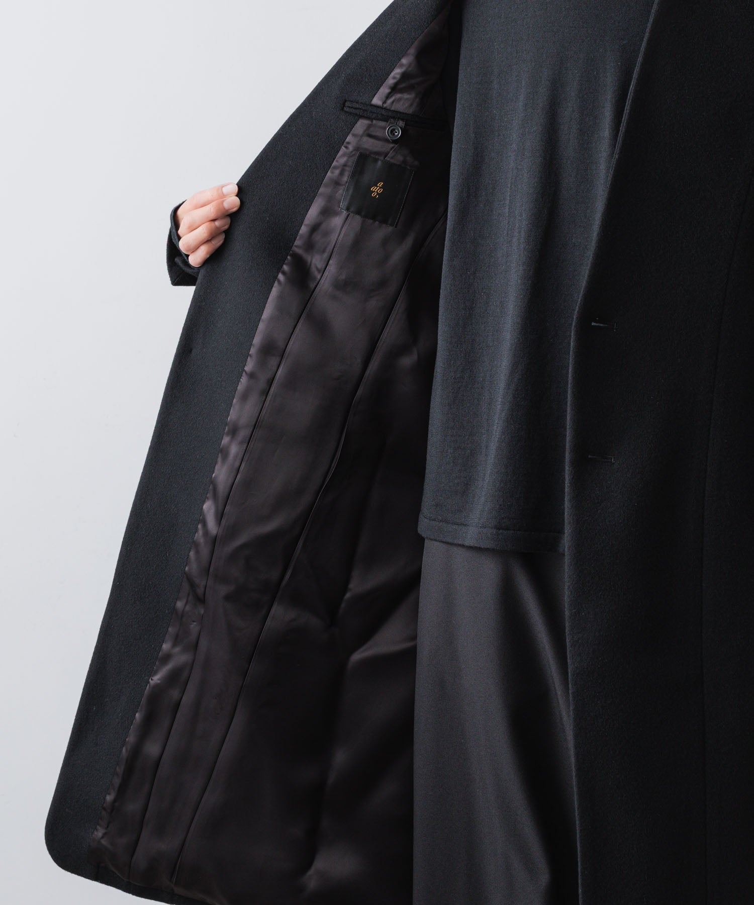 ato(アトウ)のSINGLE CHARME NO-COLLAR COAT - BLACKの公式通販サイトsession福岡セレクトショップ