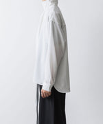 画像をギャラリービューアに読み込む, ato(アトウ)のCREPE DE CHINE  SHORT SCARF SHIRT - WHITEの公式通販サイトsession福岡セレクトショップ

