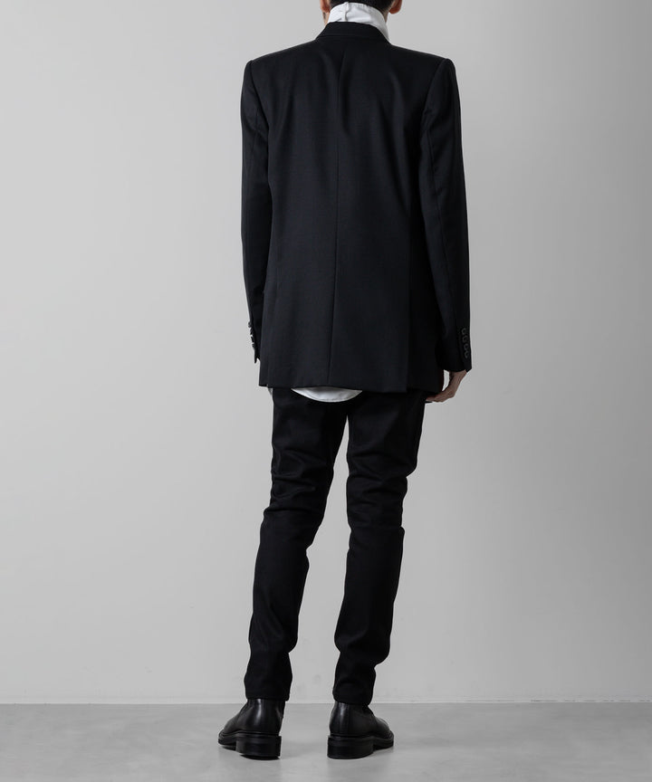 ato(アトウ)のSTRETCH DENIM SARROUEL PANTSのBLACK