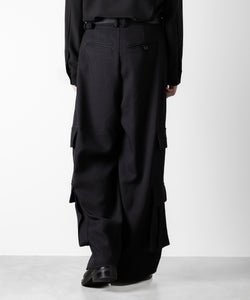 ato(アトウ)のDOUBLE POCKET WIDE PANTS - BLACKの公式通販サイトsession福岡セレクトショップ