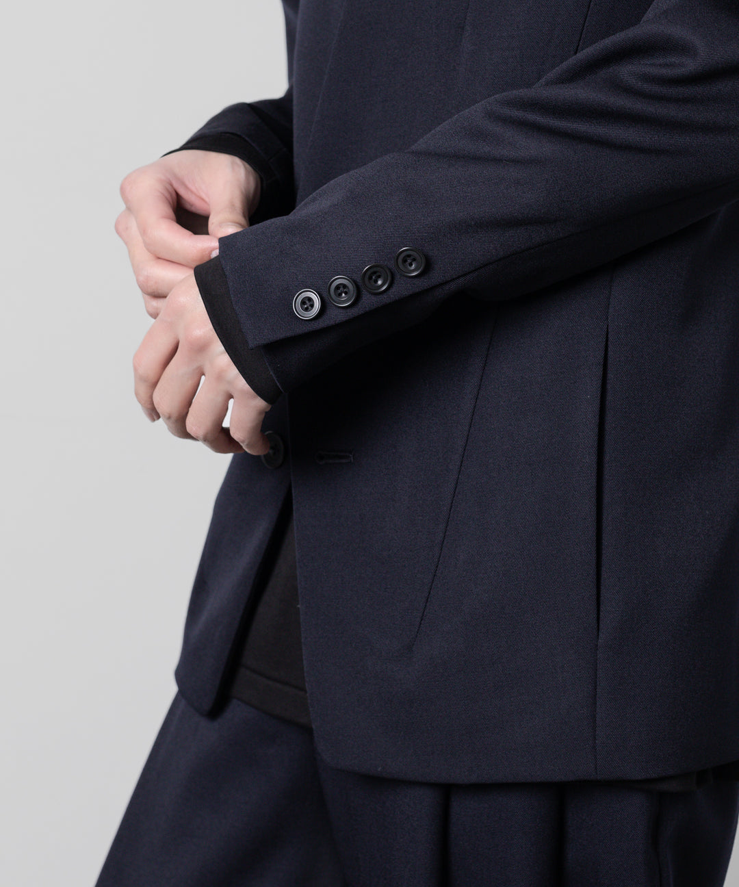 【ato】ato(アトウ)のWOOL TWILL NO COLLAR JACKET - NAVY 公式通販サイトsession福岡セレクトショップ
