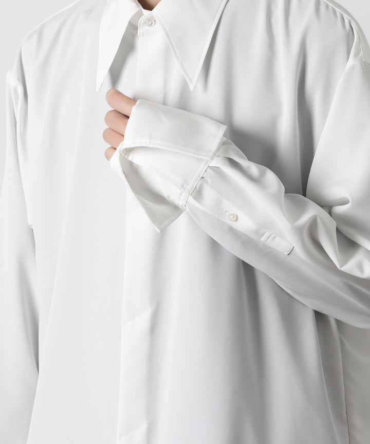 ato(アトウ)のOVERSIZED DOUBLE CUFFS SHIRT - WHITEの公式通販サイトsession福岡セレクトショップ