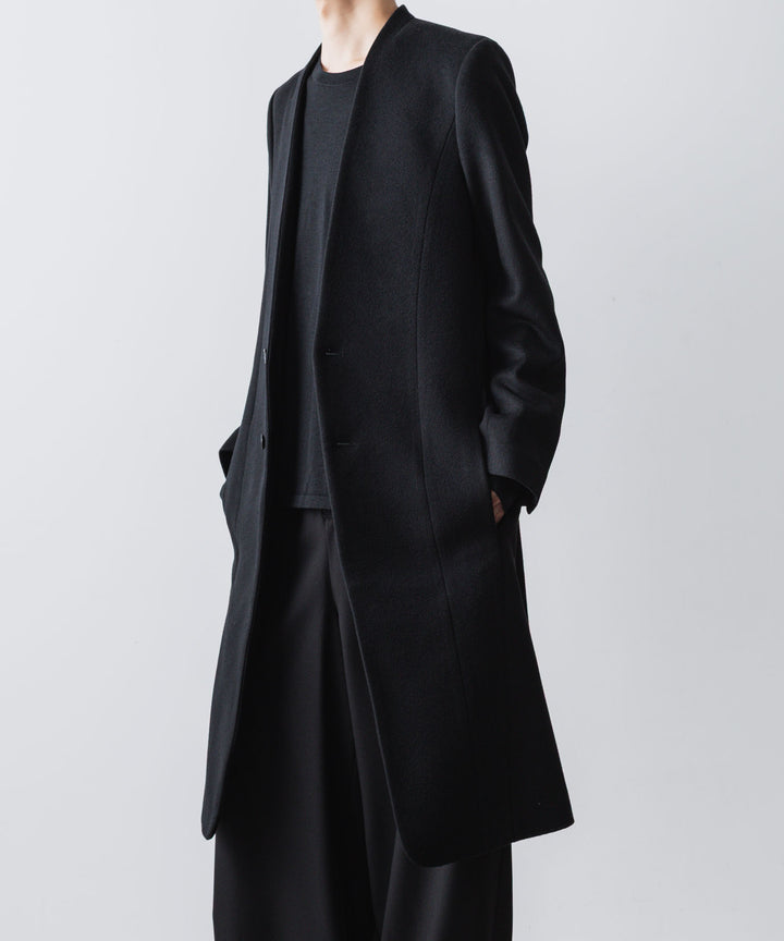 ato(アトウ)のSINGLE CHARME NO-COLLAR COAT - BLACKの公式通販サイトsession福岡セレクトショップ