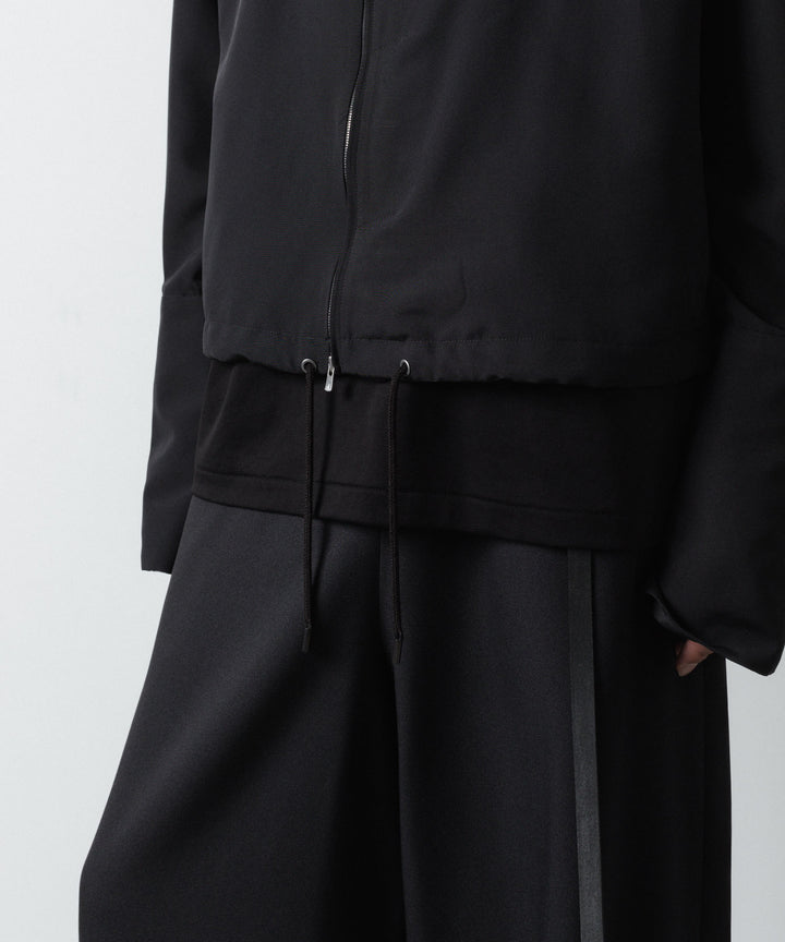 ato(アトウ)のDOUBLE CUFFS ZIP SHIRT - BLACKの公式通販サイトsession福岡セレクトショップ