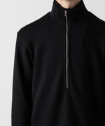 画像をギャラリービューアに読み込む, 【ato】STAND COLLAR ZIP PULLOVER - BLACK
