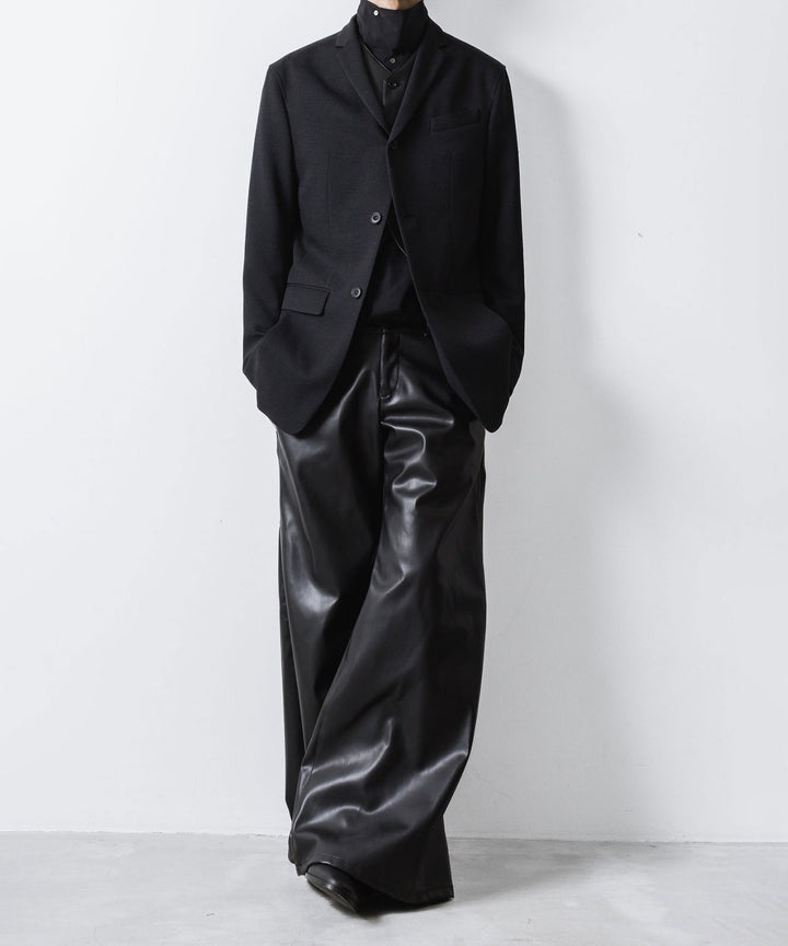 ato(アトウ)のSYNTHETIC LEATHER WIDE FLAIR PANTS - BLACKの公式通販サイトsession福岡セレクトショップ