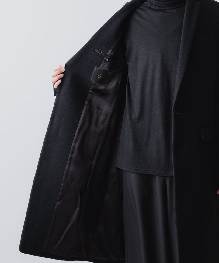 ato(アトウ)のENGLAND LAMB CHESTERFIELD COAT - BLACKの公式通販サイトsession福岡セレクトショップ