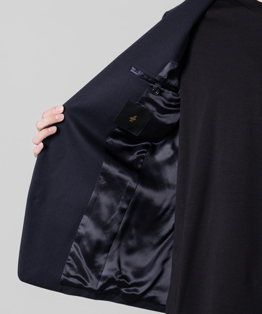 【ato】ato(アトウ)のWOOL TWILL NO COLLAR JACKET - NAVY 公式通販サイトsession福岡セレクトショップ