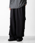 画像をギャラリービューアに読み込む, ato(アトウ)のDOUBLE POCKET WIDE PANTS - BLACKの公式通販サイトsession福岡セレクトショップ
