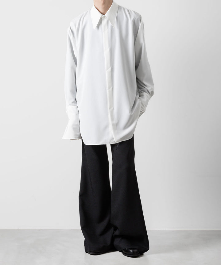 ato(アトウ)のOVERSIZED DOUBLE CUFFS SHIRT - WHITEの公式通販サイトsession福岡セレクトショップ