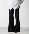 【ato】SLUB TWEED FLAIR PANTS - BLACK