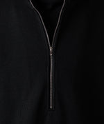 画像をギャラリービューアに読み込む, 【ato】STAND COLLAR ZIP PULLOVER - BLACK
