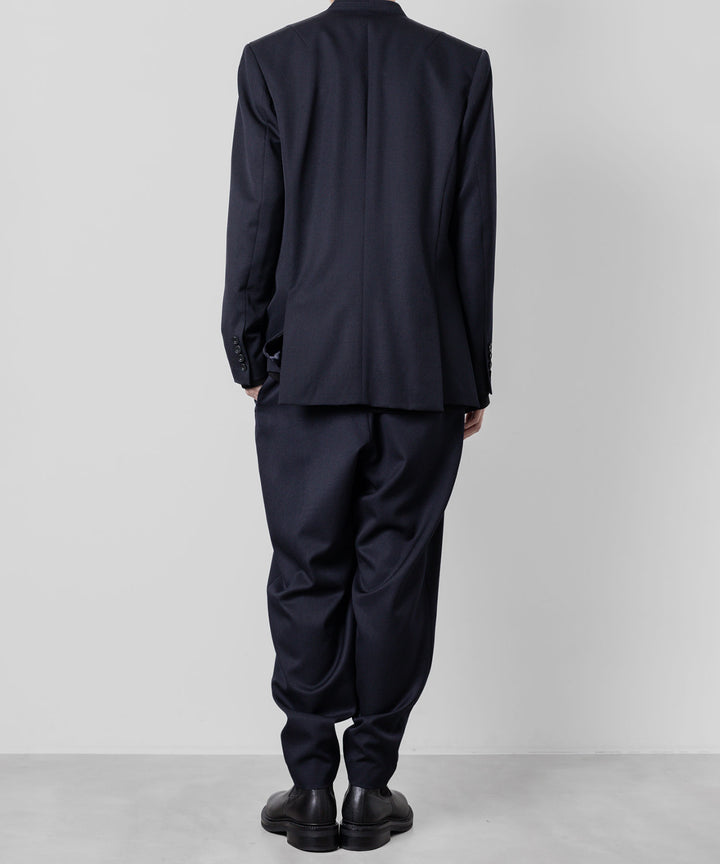 【ato】ato(アトウ)のWOOL TWILL NO COLLAR JACKET - NAVY 公式通販サイトsession福岡セレクトショップ