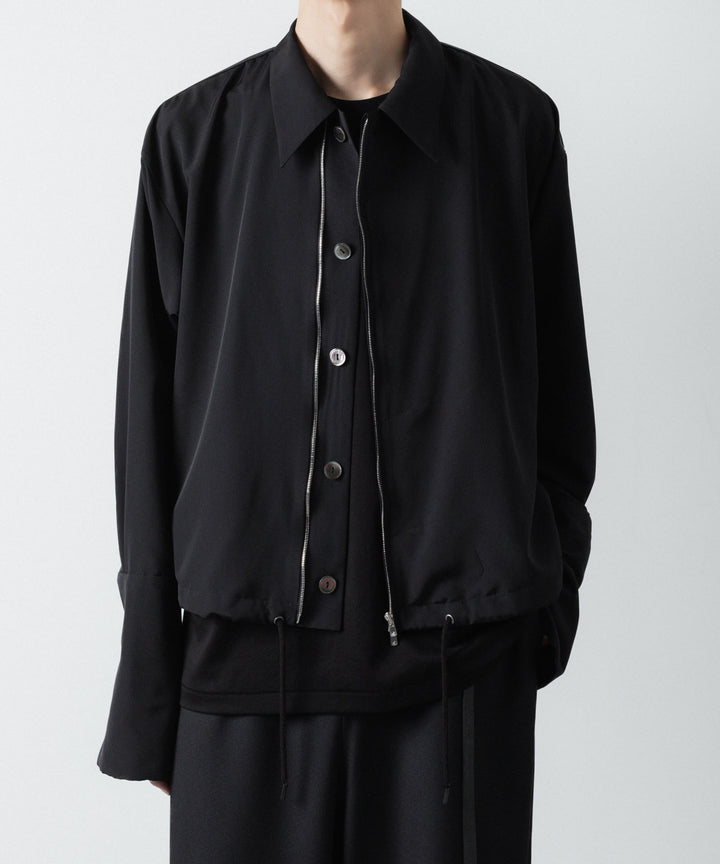 ato(アトウ)のDOUBLE CUFFS ZIP SHIRT - BLACKの公式通販サイトsession福岡セレクトショップ