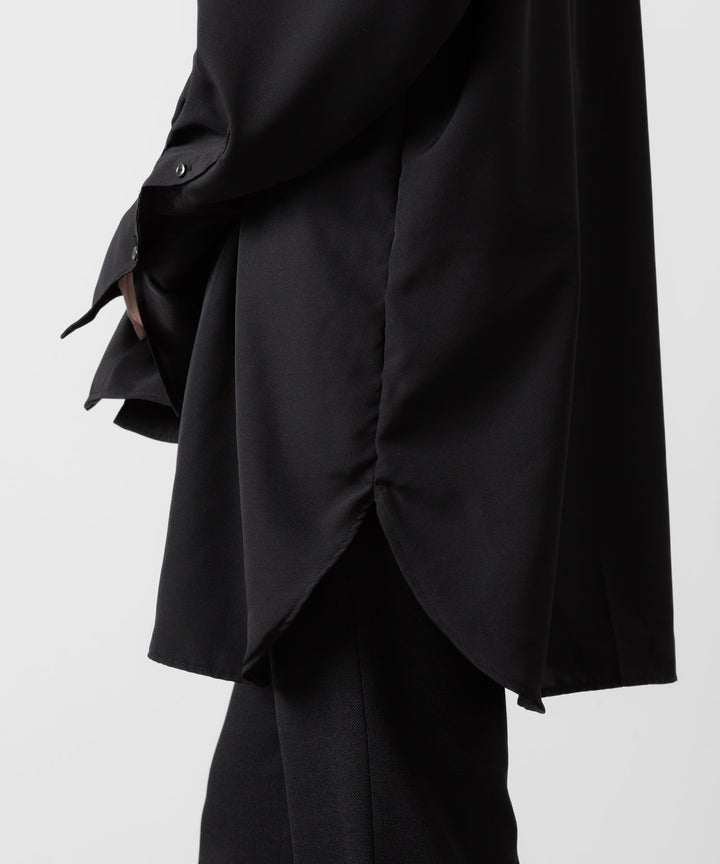 ato(アトウ)のOVERSIZED DOUBLE CUFFS SHIRT - BLACKの公式通販サイトsession福岡セレクトショップ