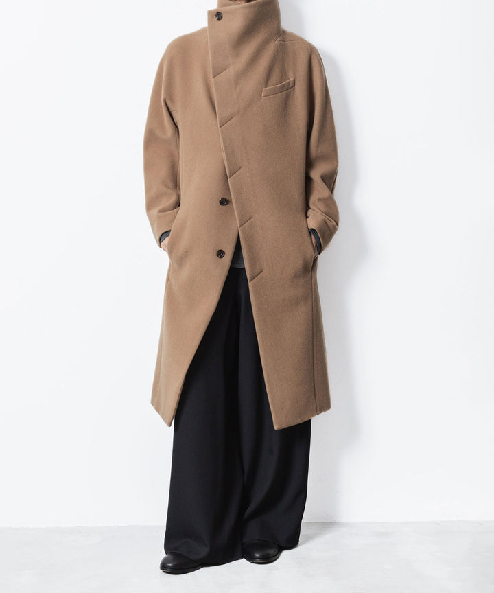 ato(アトウ)のENGLAND LAMB MELTON STAND COLLAR COAT - D.BEIGEの公式通販サイトsession福岡セレクトショップ
