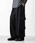 画像をギャラリービューアに読み込む, ato(アトウ)のDOUBLE POCKET WIDE PANTS - BLACKの公式通販サイトsession福岡セレクトショップ
