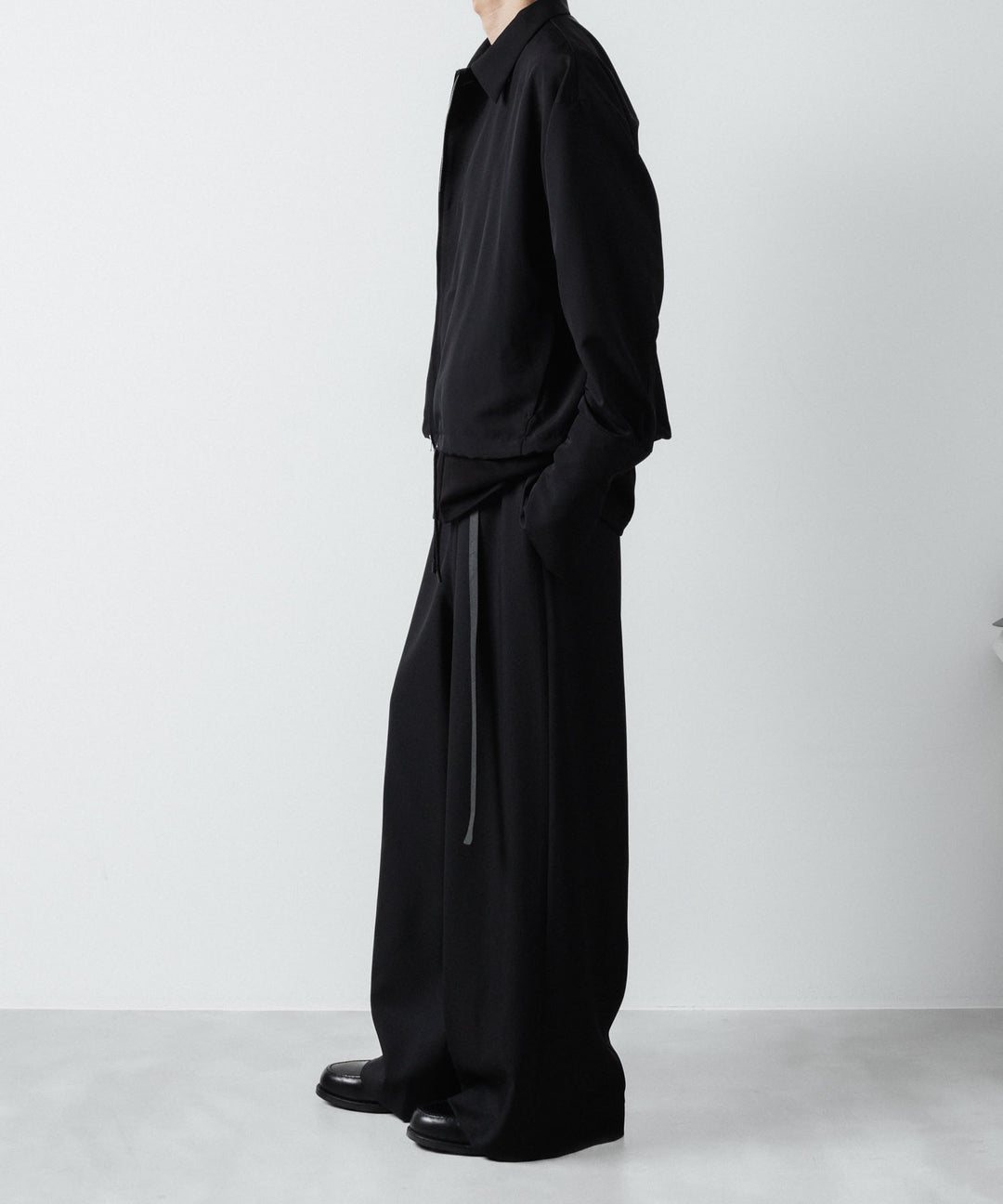 ato(アトウ)のDOUBLE CUFFS ZIP SHIRT - BLACKの公式通販サイトsession福岡セレクトショップ