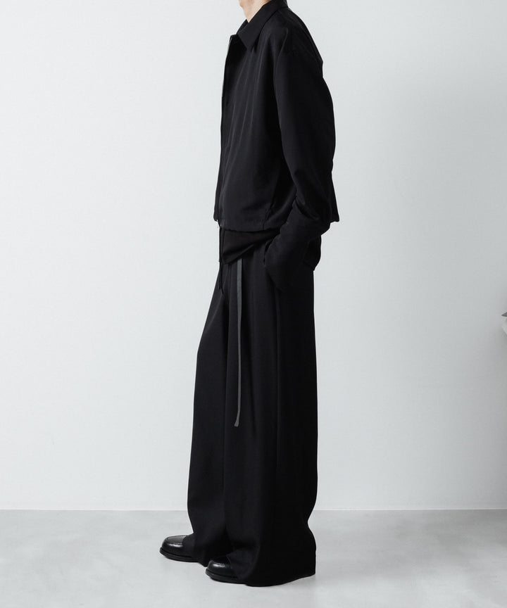 ato(アトウ)のDOUBLE CUFFS ZIP SHIRT - BLACKの公式通販サイトsession福岡セレクトショップ