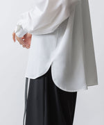 画像をギャラリービューアに読み込む, ato(アトウ)のCREPE DE CHINE  SHORT SCARF SHIRT - WHITEの公式通販サイトsession福岡セレクトショップ
