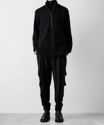 画像をギャラリービューアに読み込む, 【ato】STAND COLLAR ZIP PULLOVER - BLACK
