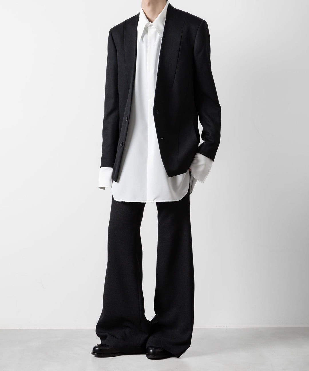 ato(アトウ)のOVERSIZED DOUBLE CUFFS SHIRT - WHITEの公式通販サイトsession福岡セレクトショップ