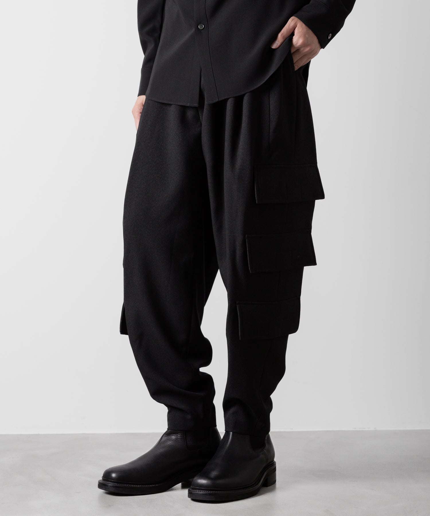 ato(アトウ)の3-PIECE MILITARY FLAP PANTS - BLACK公式通販サイトsession福岡セレクトショップ