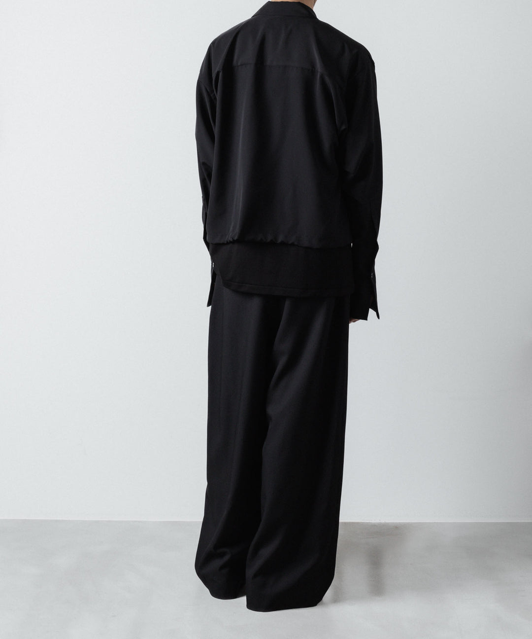 ato(アトウ)のDOUBLE CUFFS ZIP SHIRT - BLACKの公式通販サイトsession福岡セレクトショップ