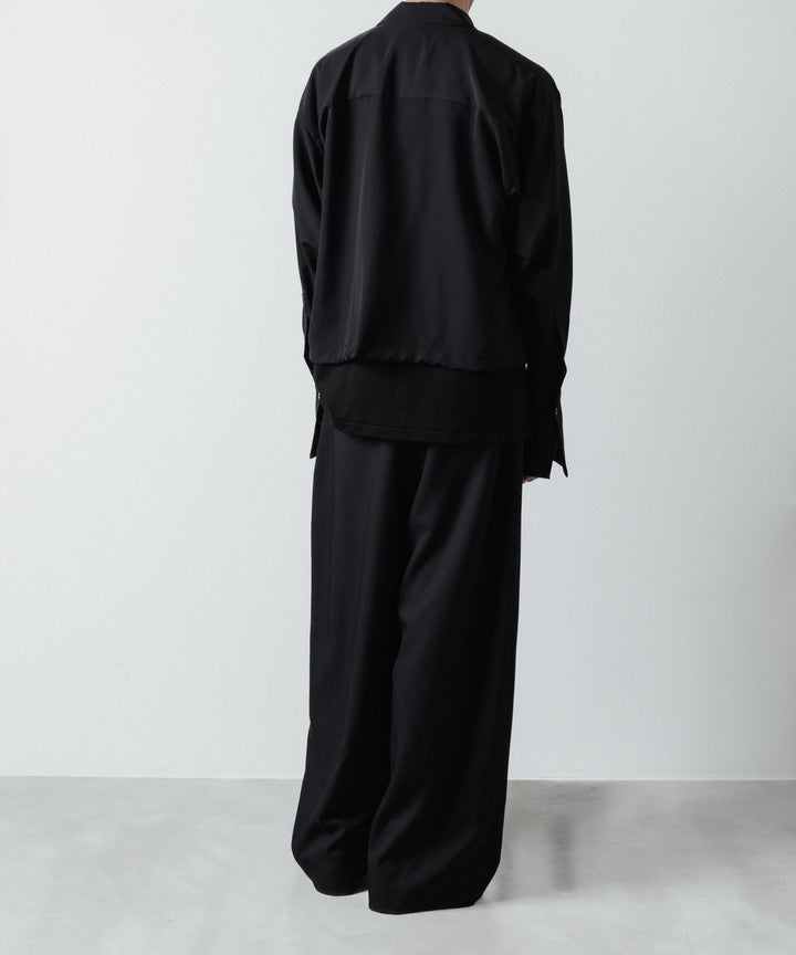 ato(アトウ)のDOUBLE CUFFS ZIP SHIRT - BLACKの公式通販サイトsession福岡セレクトショップ