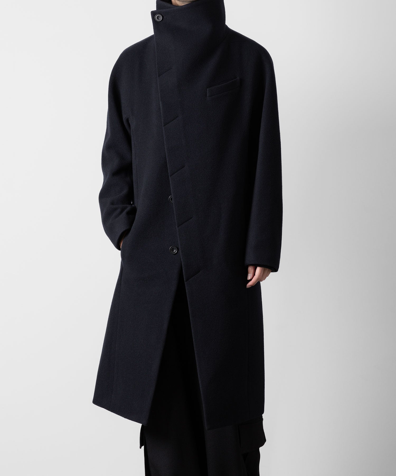 ato(アトウ)のENGLAND LAMB MELTON STAND COLLAR COAT - NAVYの公式通販サイトsession福岡セレクトショップ