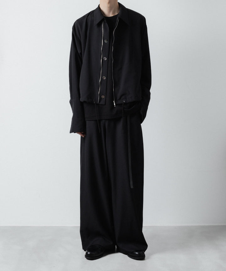 ato(アトウ)のDOUBLE CUFFS ZIP SHIRT - BLACKの公式通販サイトsession福岡セレクトショップ