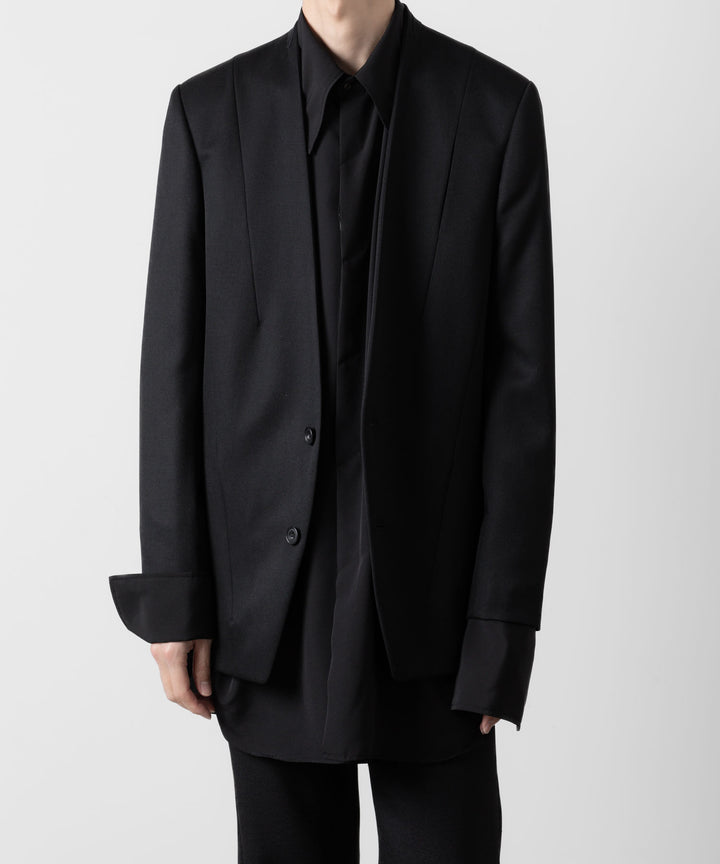 ato(アトウ)のOVERSIZED DOUBLE CUFFS SHIRT - BLACKの公式通販サイトsession福岡セレクトショップ
