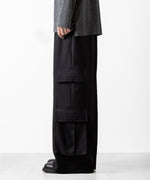 画像をギャラリービューアに読み込む, ato(アトウ)のDOUBLE POCKET WIDE PANTS - BLACKの公式通販サイトsession福岡セレクトショップ
