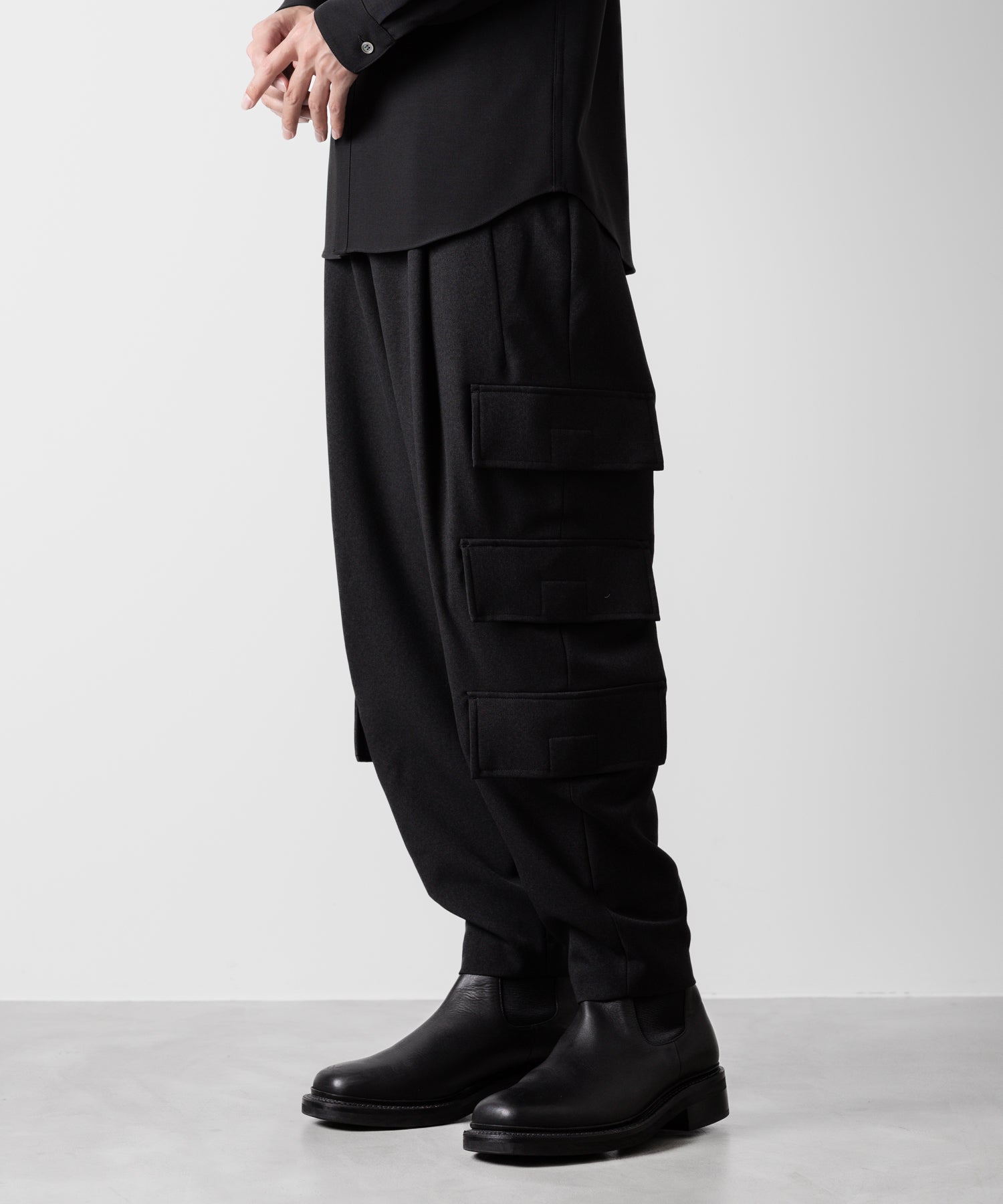 ato(アトウ)の3-PIECE MILITARY FLAP PANTS - BLACK公式通販サイトsession福岡セレクトショップ