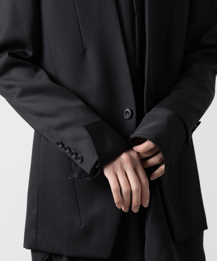 ato(アトウ)のOVERSIZED DOUBLE CUFFS SHIRT - BLACKの公式通販サイトsession福岡セレクトショップ