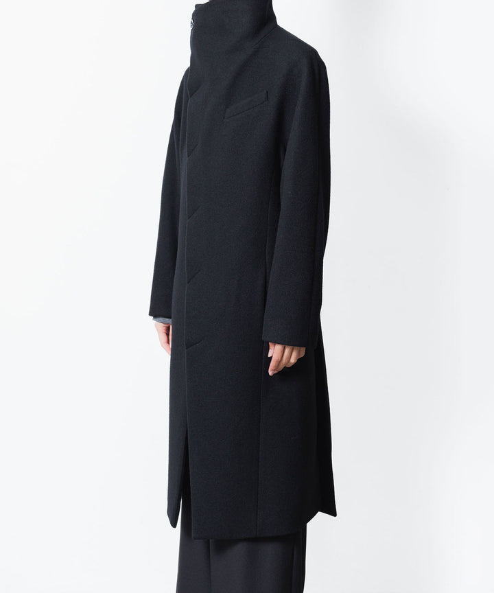 ato(アトウ)のENGLAND LAMB MELTON STAND COLLAR COAT - BLACKの公式通販サイトsession福岡セレクトショップ