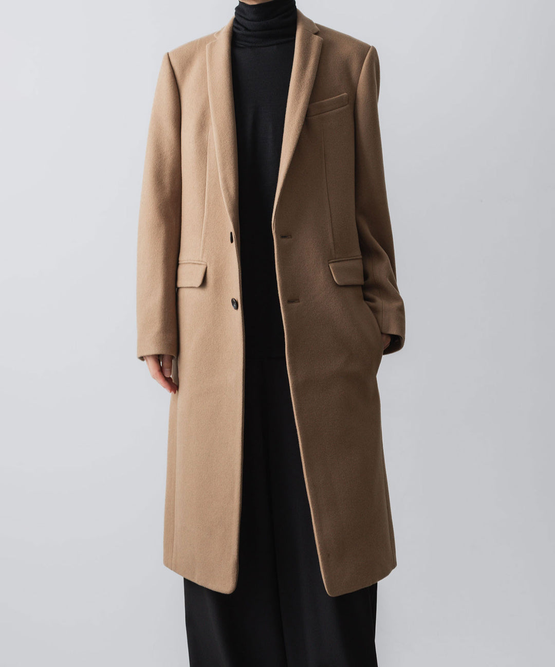 ato(アトウ)のENGLAND LAMB CHESTERFIELD COAT - BEIGEの公式通販サイトsession福岡セレクトショップ