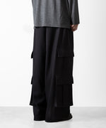 画像をギャラリービューアに読み込む, ato(アトウ)のDOUBLE POCKET WIDE PANTS - BLACKの公式通販サイトsession福岡セレクトショップ
