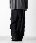 画像をギャラリービューアに読み込む, ato(アトウ)のDOUBLE POCKET WIDE PANTS - BLACKの公式通販サイトsession福岡セレクトショップ
