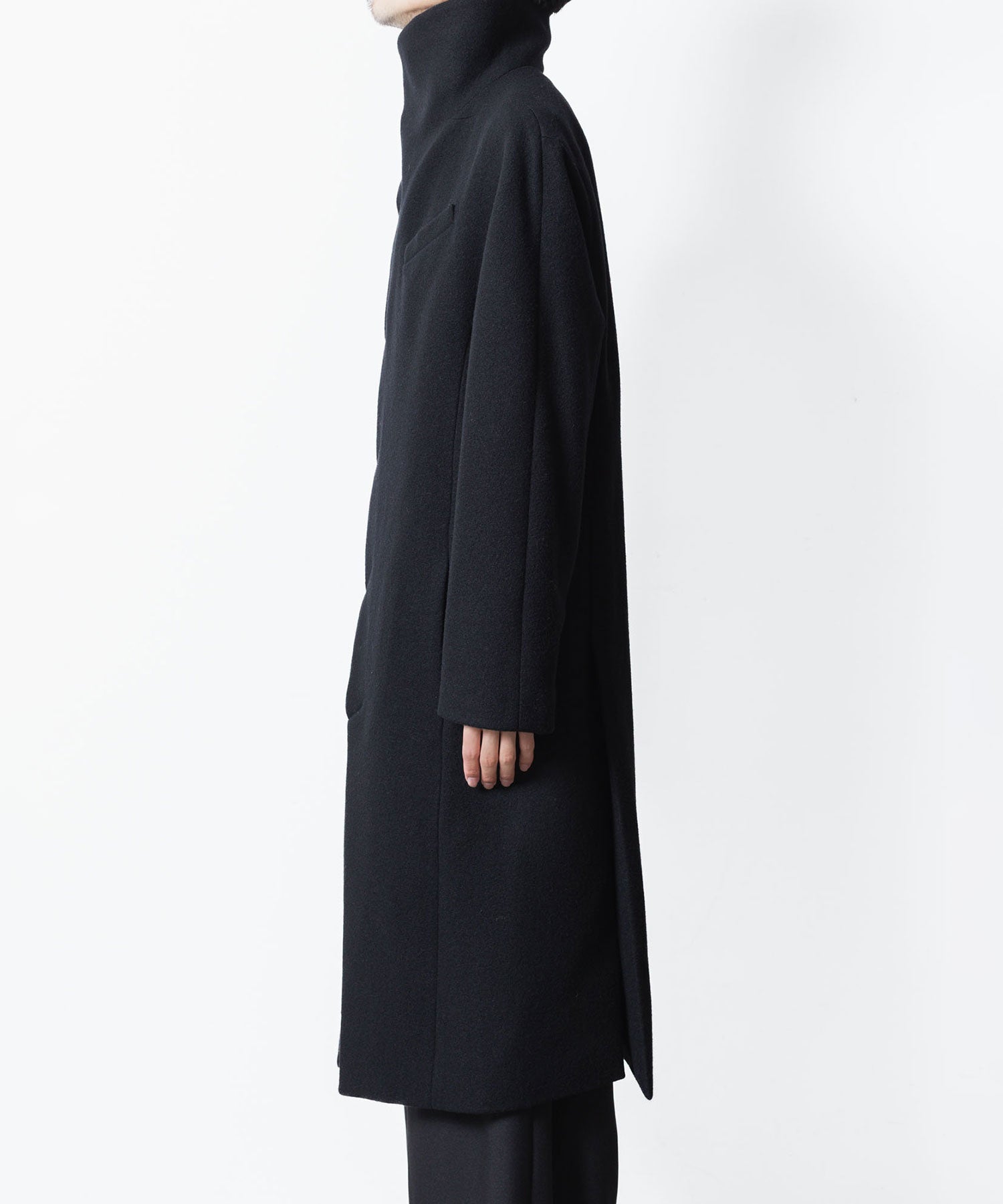 ato(アトウ)のENGLAND LAMB MELTON STAND COLLAR COAT - BLACKの公式通販サイトsession福岡セレクトショップ