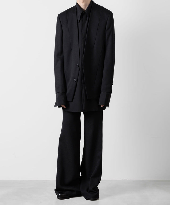 ato(アトウ)のOVERSIZED DOUBLE CUFFS SHIRT - BLACKの公式通販サイトsession福岡セレクトショップ