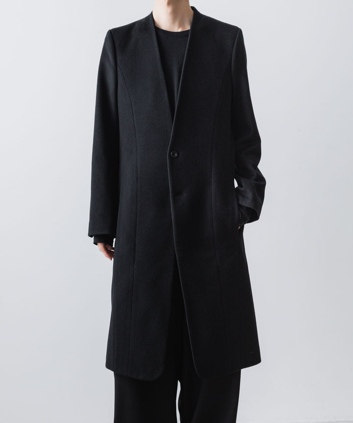 ato(アトウ)のSINGLE CHARME NO-COLLAR COAT - BLACKの公式通販サイトsession福岡セレクトショップ